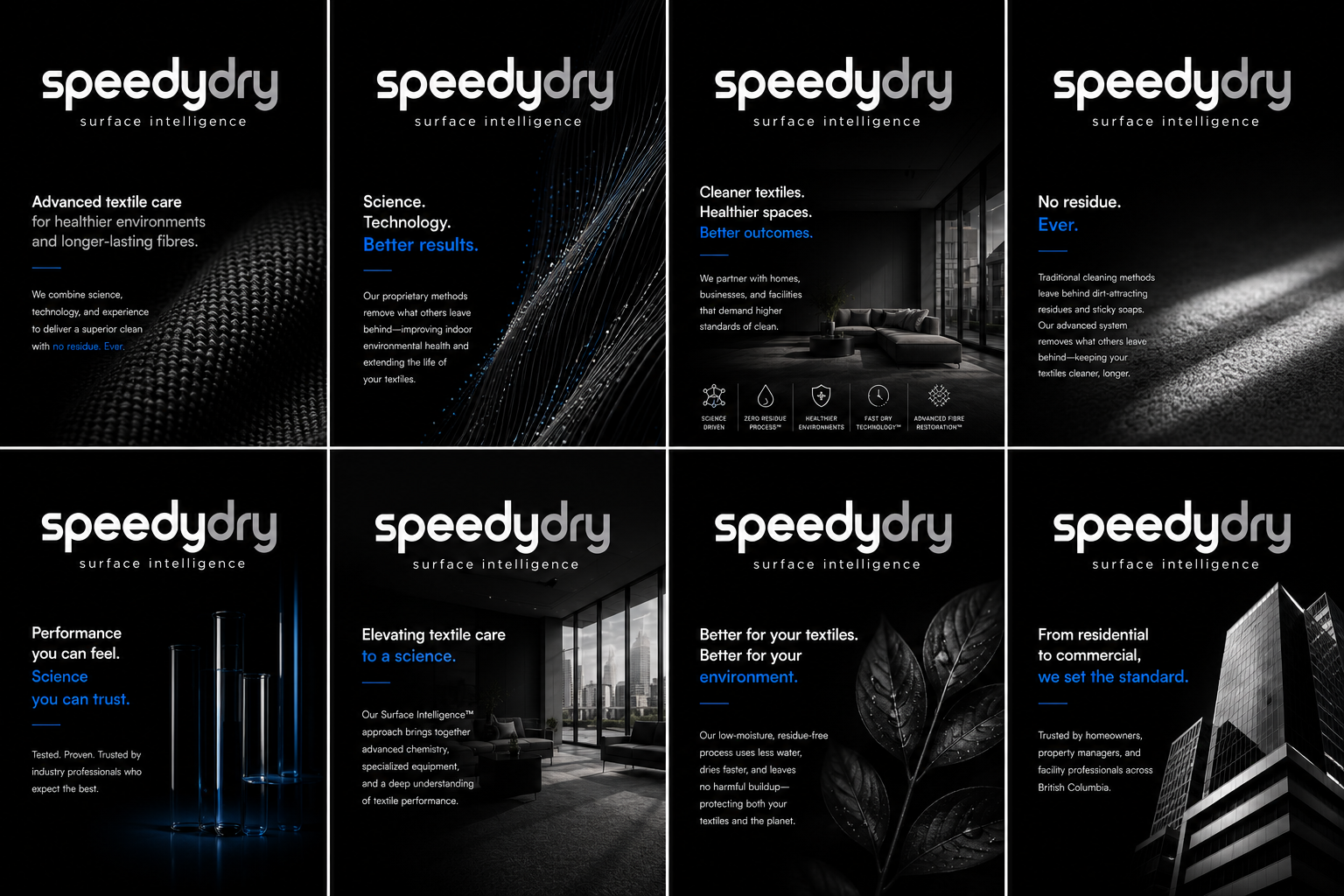 SpeedyDry Surface Intelligence — Advanced Textile Care. No Residue. Ever.